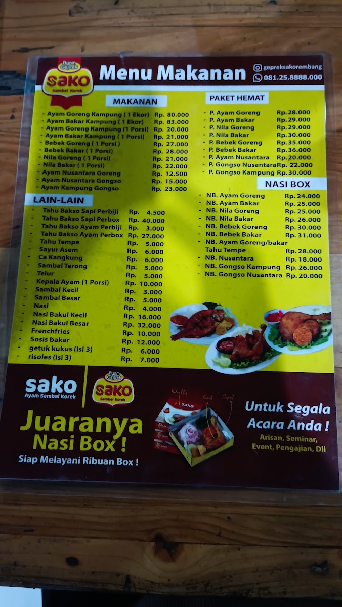 Ayam Geprek SAKO Photo Menu 1