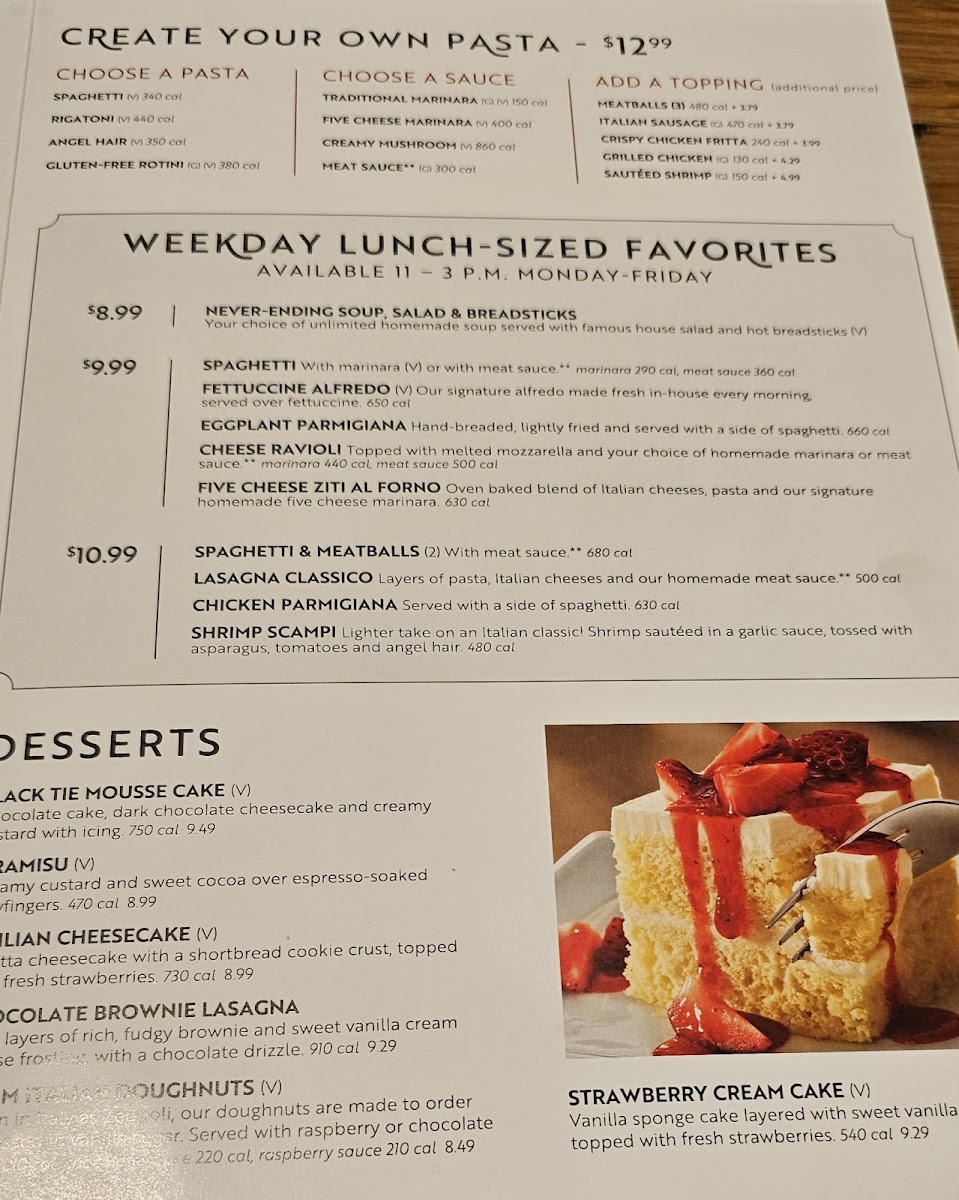Olive Garden Italian Restaurant Photo Menu 5