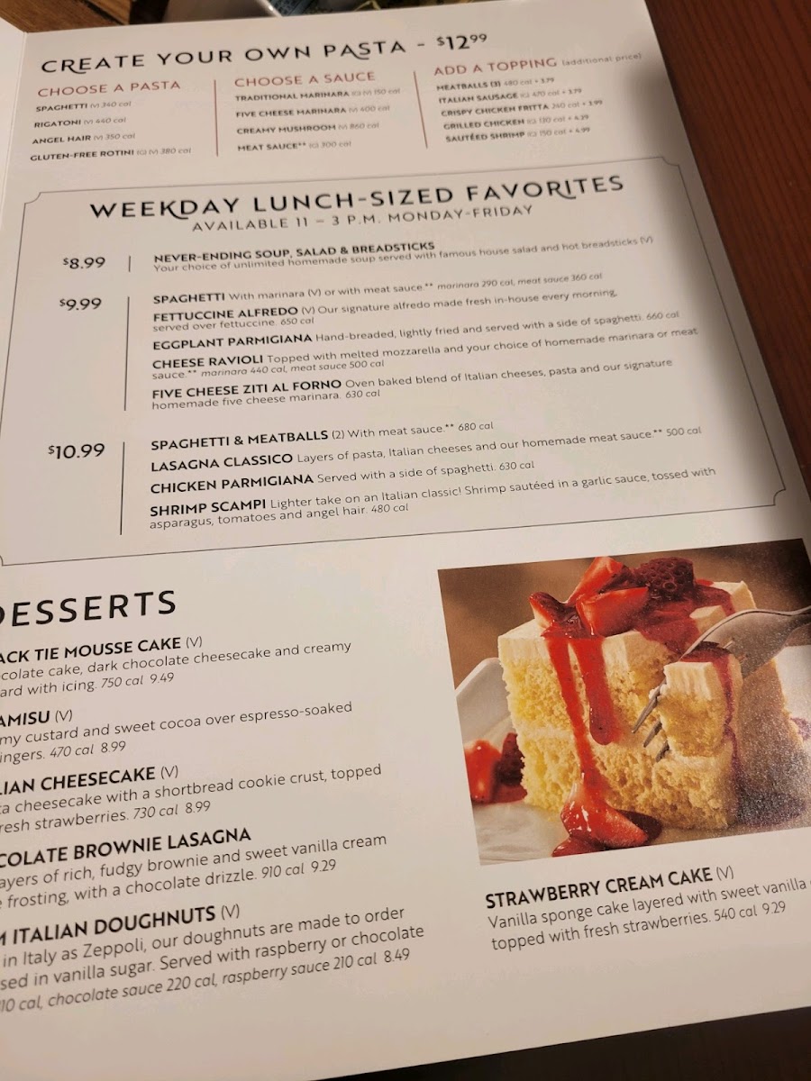 Olive Garden Italian Restaurant Photo Menu 8