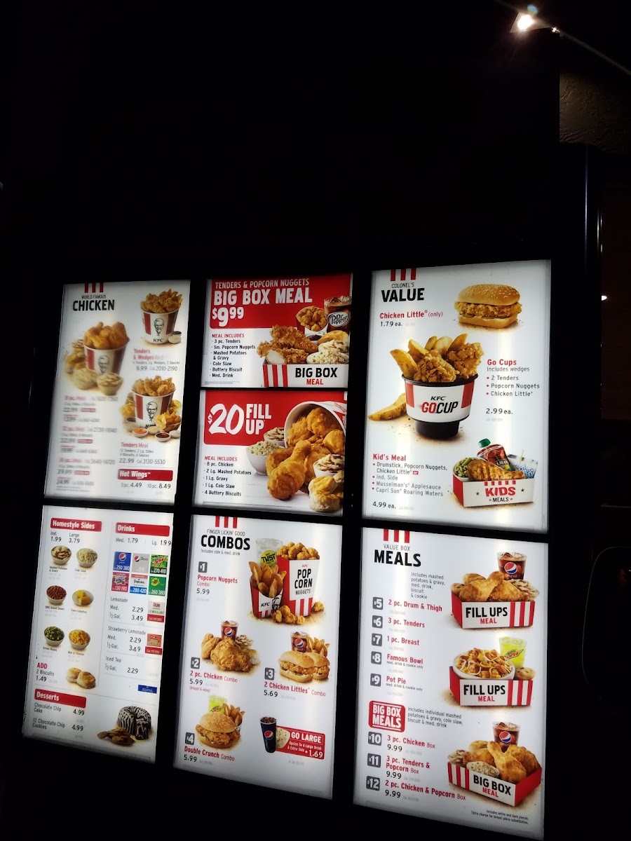 KFC Photo Menu 2