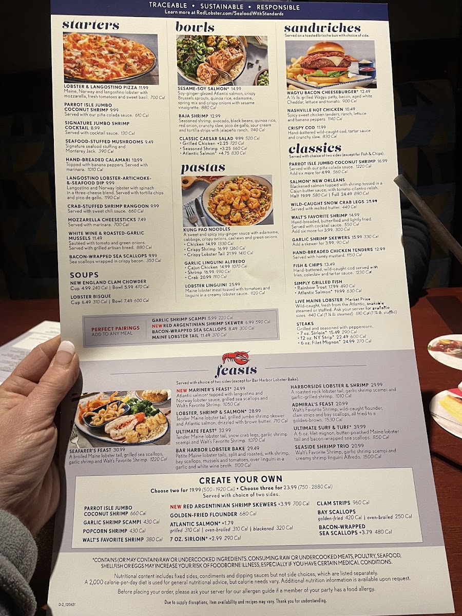 Red Lobster Photo Menu 3