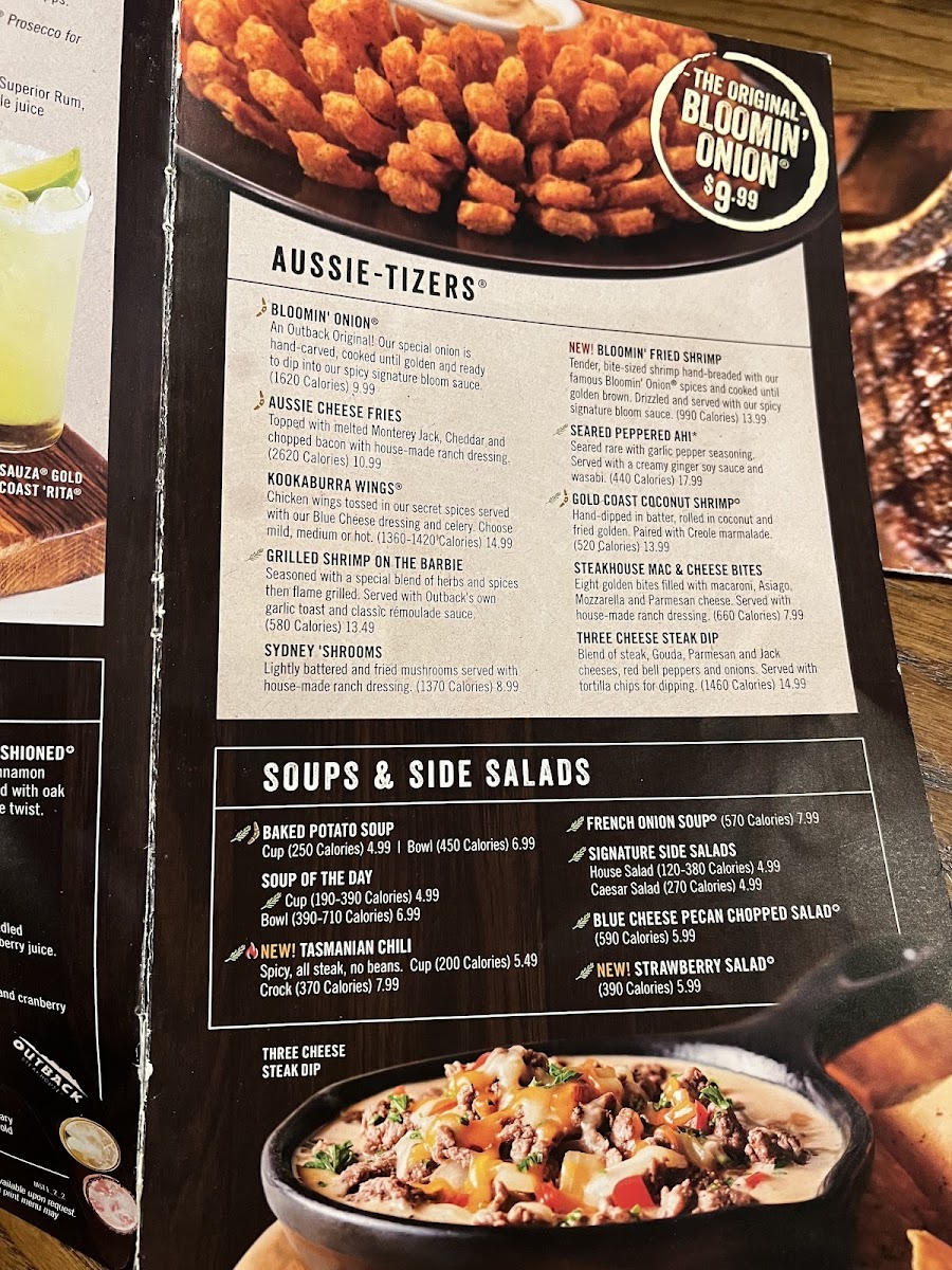 Outback Steakhouse Photo Menu 2