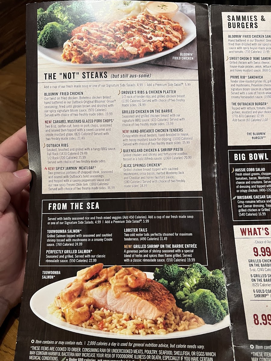 Outback Steakhouse Photo Menu 6