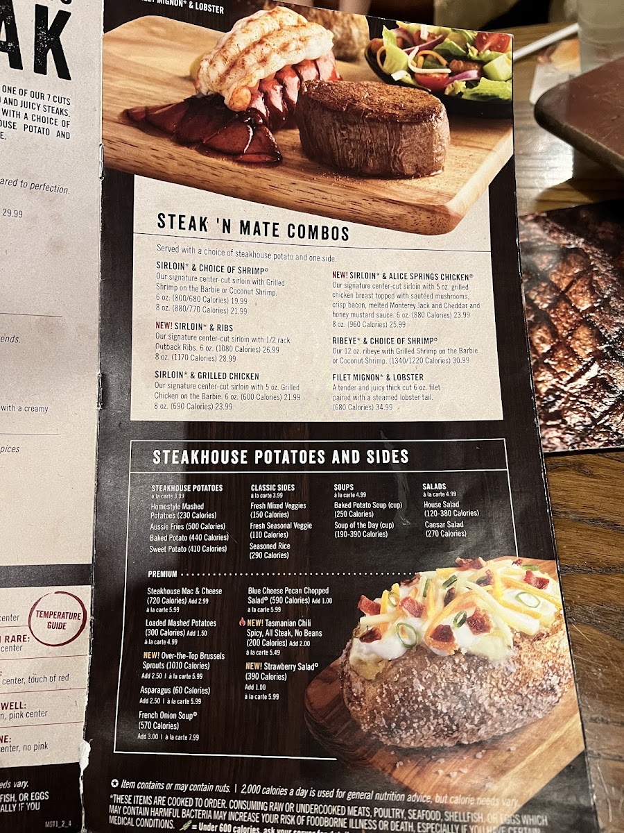 Outback Steakhouse Photo Menu 9