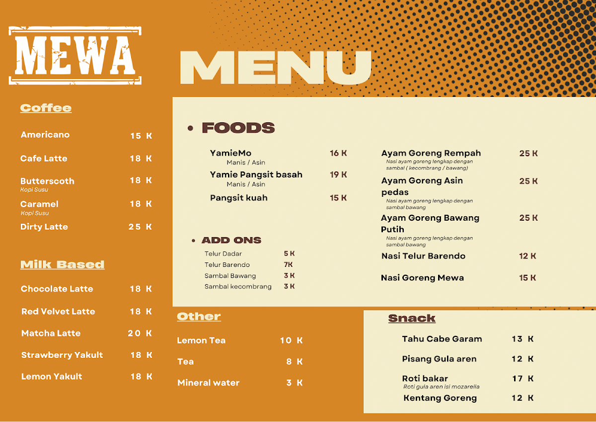 MEWA Photo Menu 1