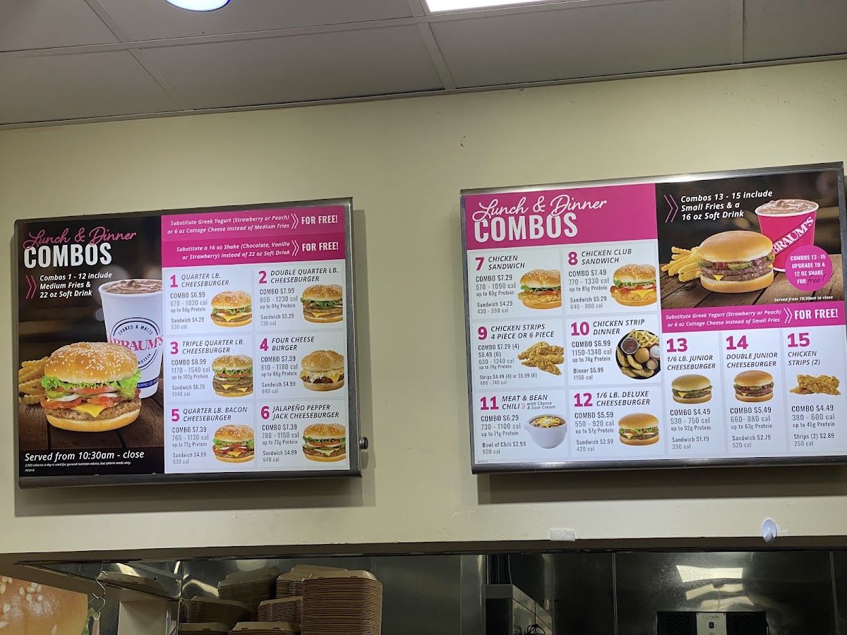 Braum's Ice Cream & Dairy Store Photo Menu 1