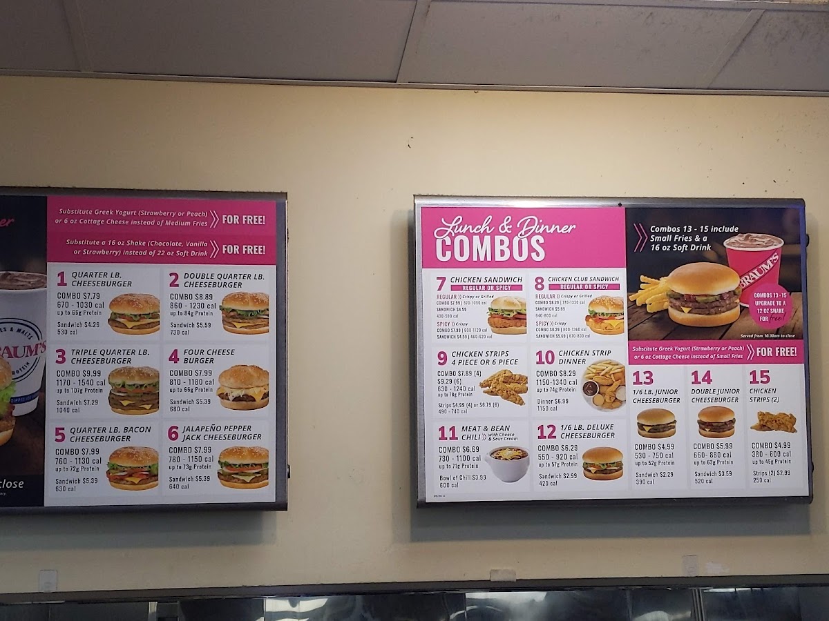 Braum's Ice Cream & Dairy Store Photo Menu 2