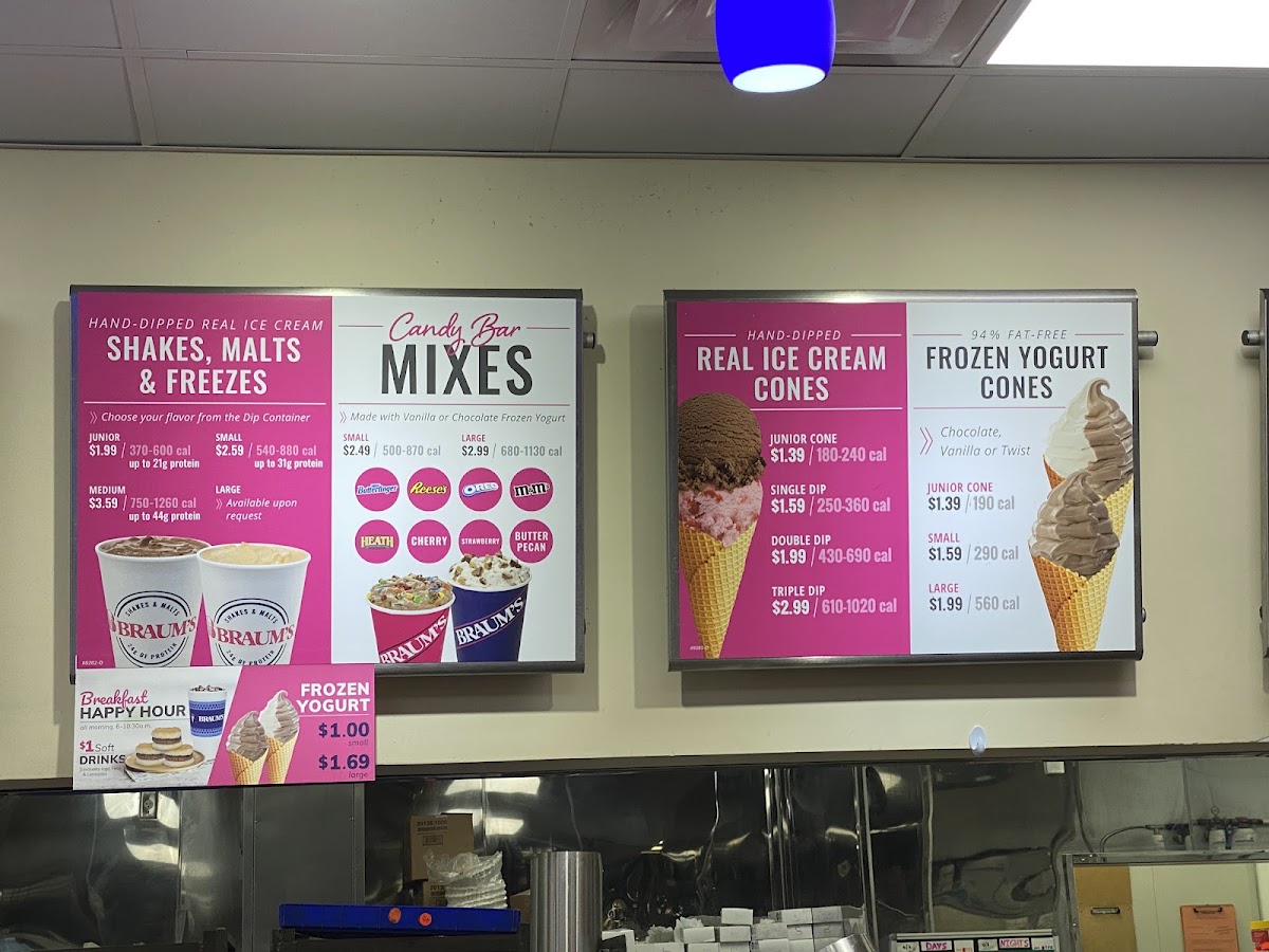 Braum's Ice Cream & Dairy Store Photo Menu 3