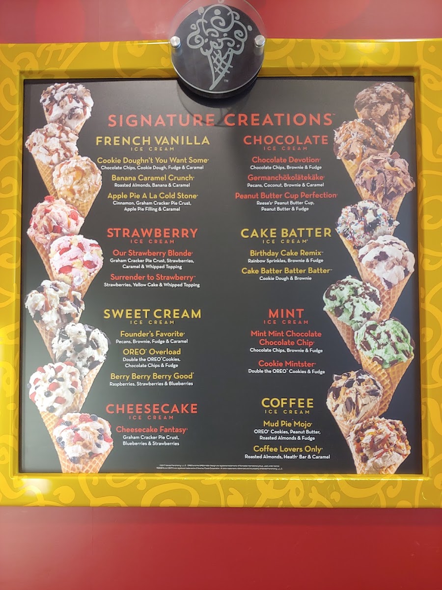 Cold Stone Creamery Photo Menu 5