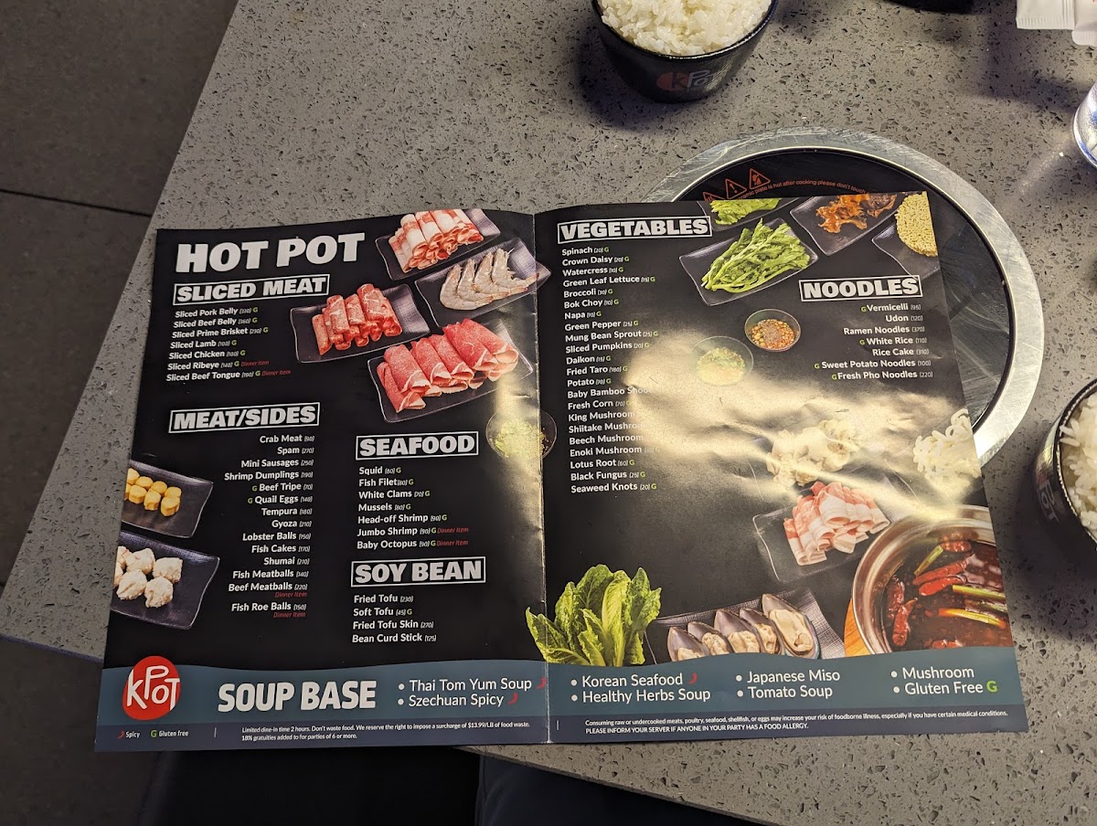 KPOT Korean BBQ & Hot Pot Photo Menu 2