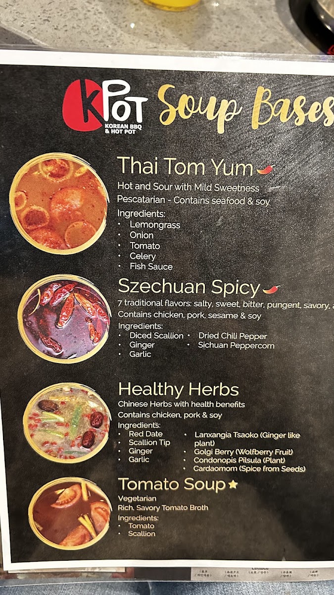 KPOT Korean BBQ & Hot Pot Photo Menu 8