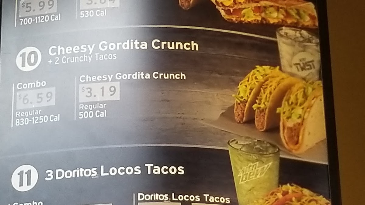 Taco Bell Photo Menu 6