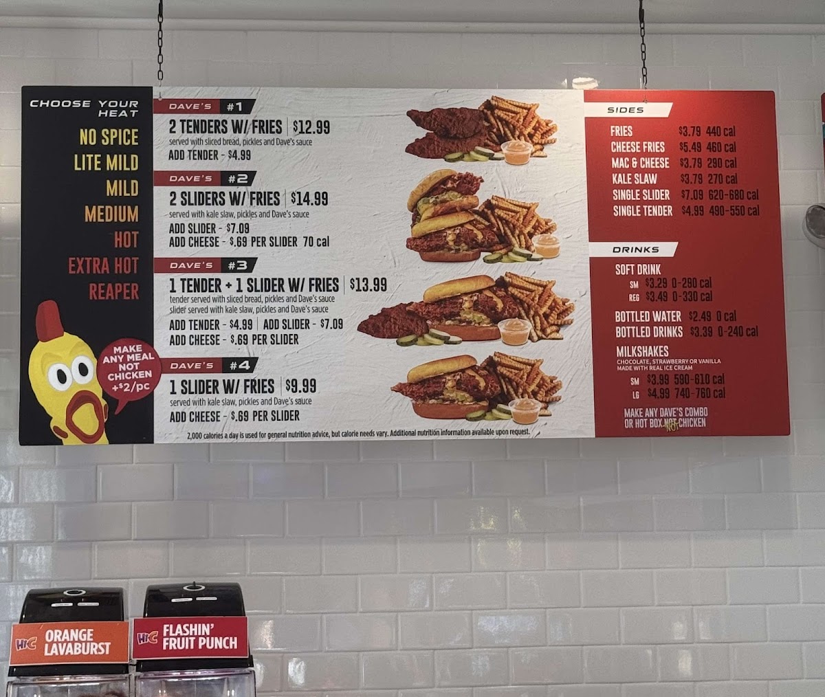 Dave's Hot Chicken Photo Menu 2