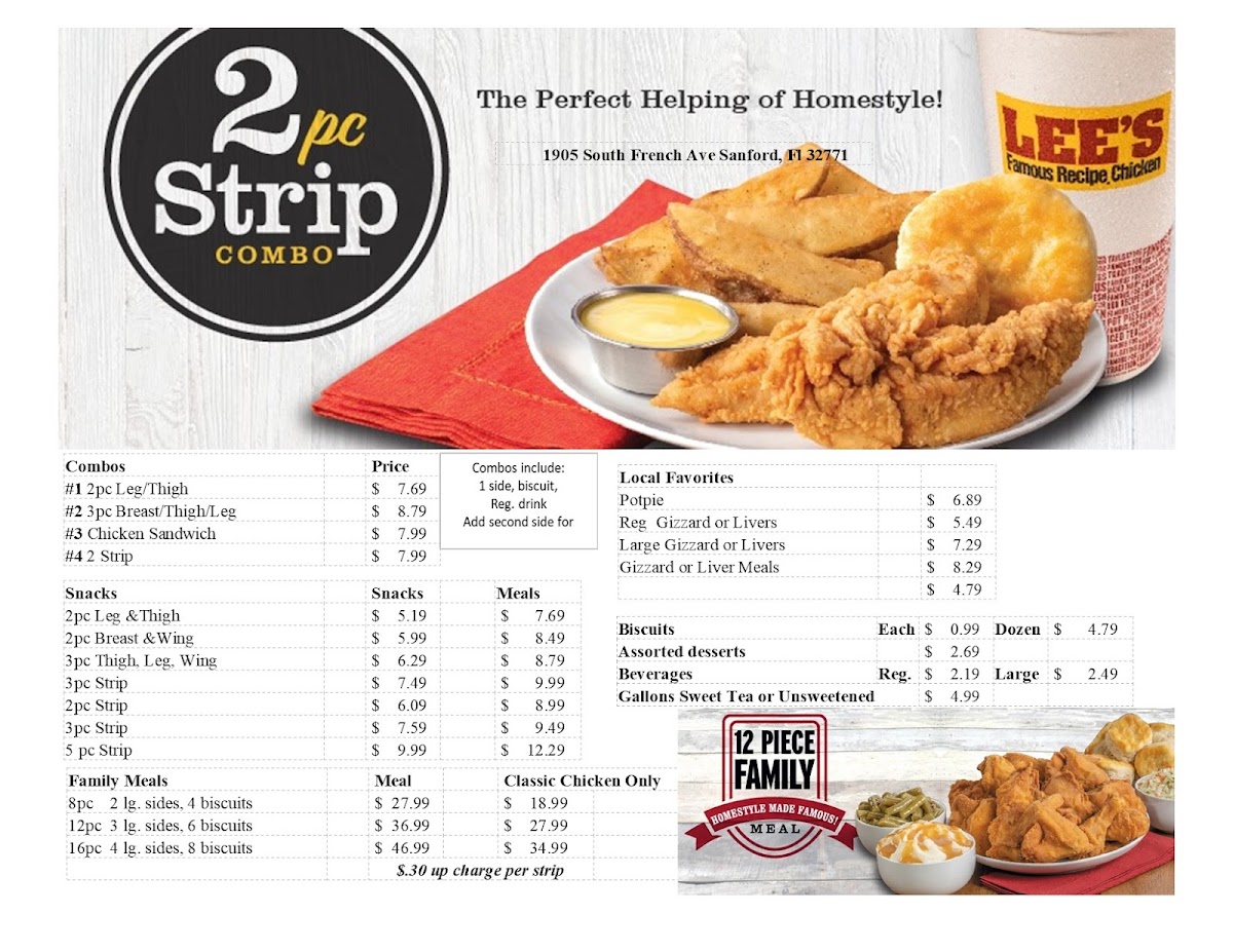 Lee's Famous Recipe Chicken Photo Menu 1