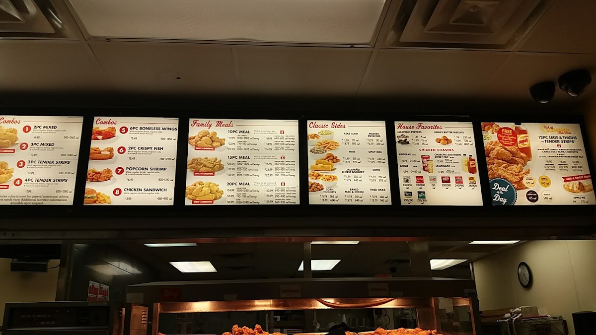 Church's Texas Chicken Photo Menu 1