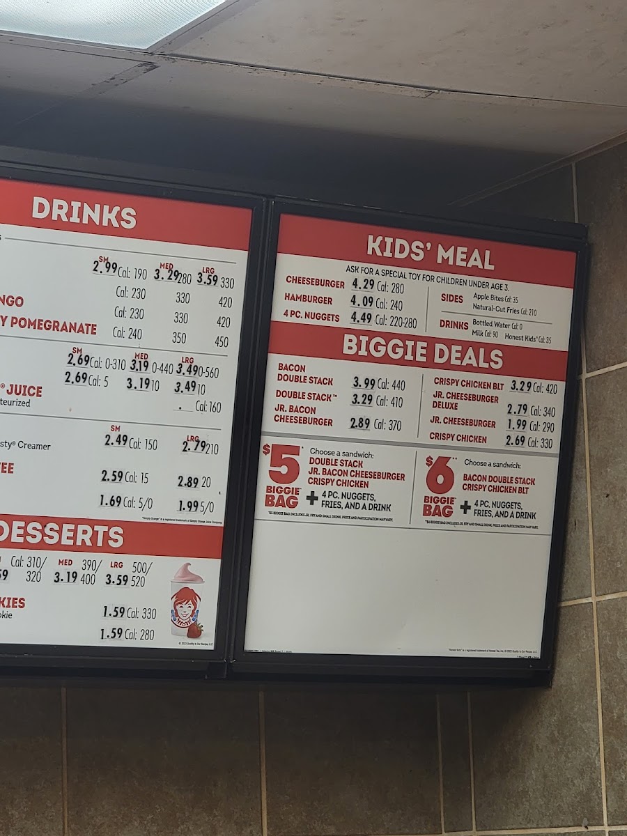 Wendy's Photo Menu 4