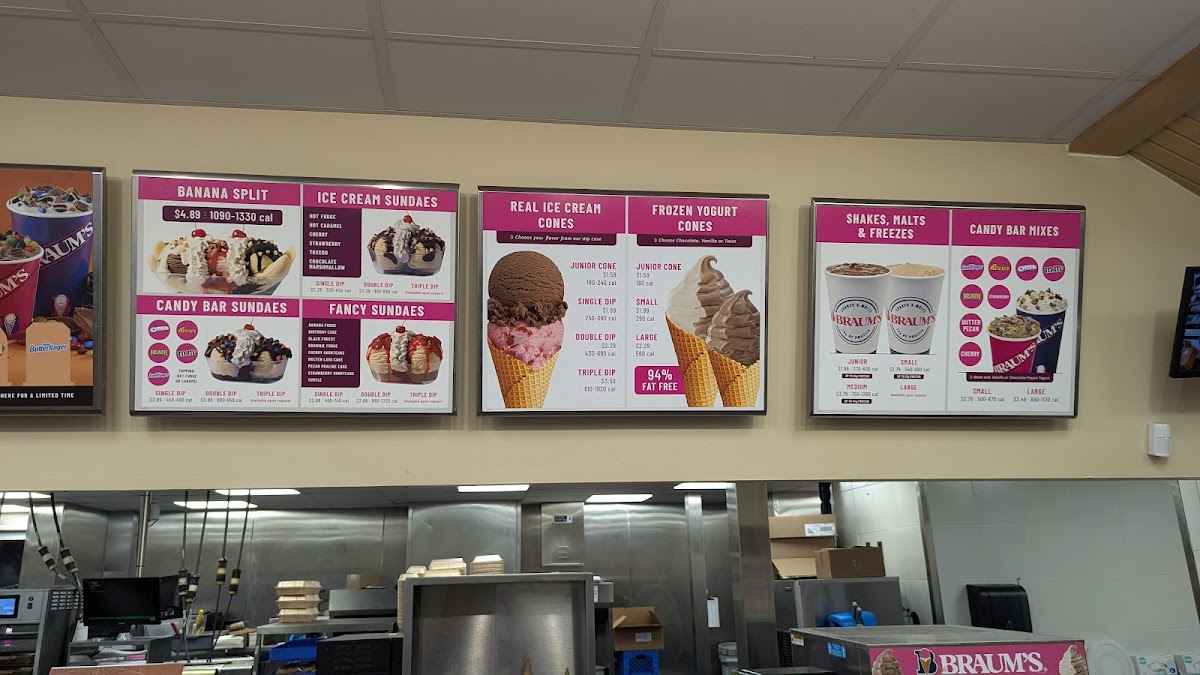 Braum's Ice Cream & Dairy Store Photo Menu 3