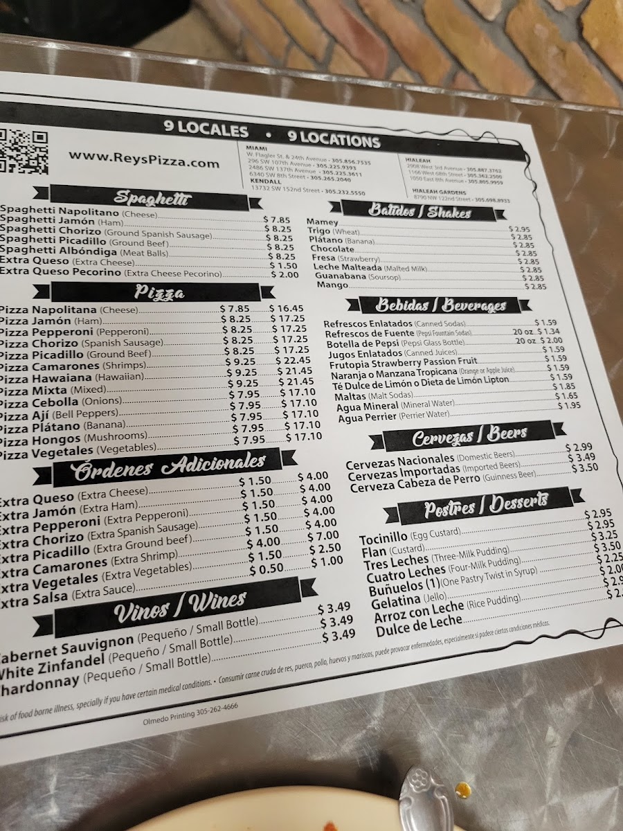 Rey's Pizza Photo Menu 3