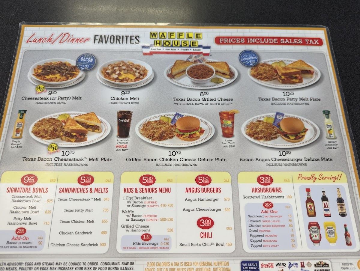 Waffle House Photo Menu 2