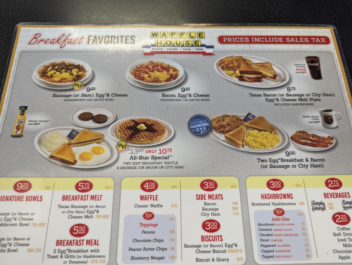Waffle House Photo Menu 3