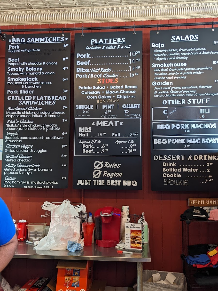 JIMS JOINT BBQ Photo Menu 1