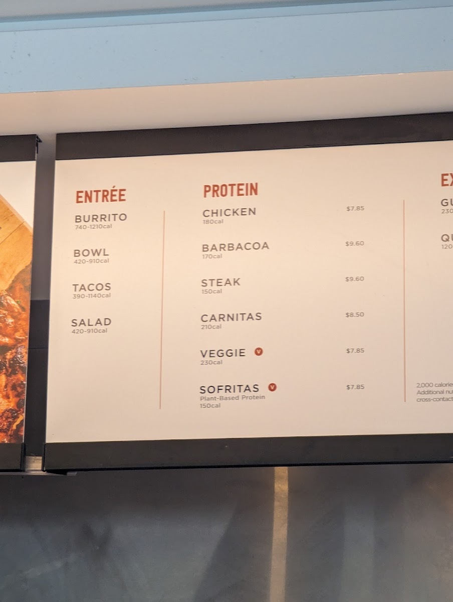 Chipotle Mexican Grill Photo Menu 1