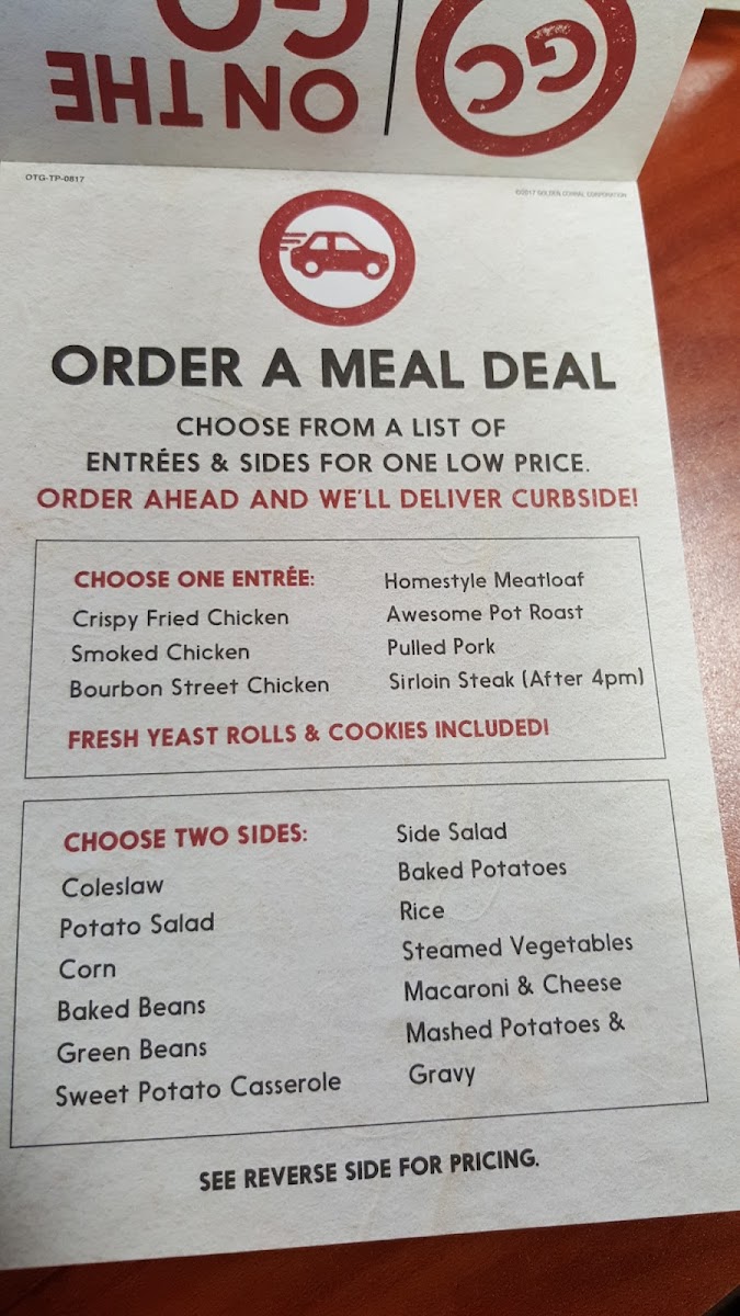 Golden Corral Buffet & Grill Photo Menu 2