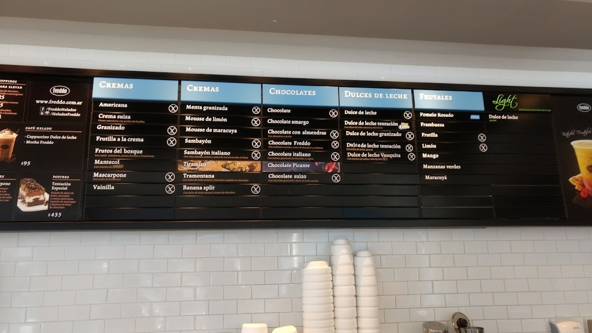 Freddo Photo Menu 2