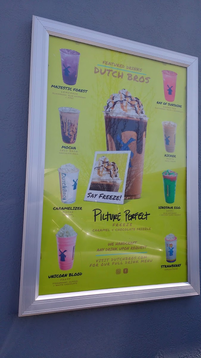 Dutch Bros Coffee Photo Menu 2
