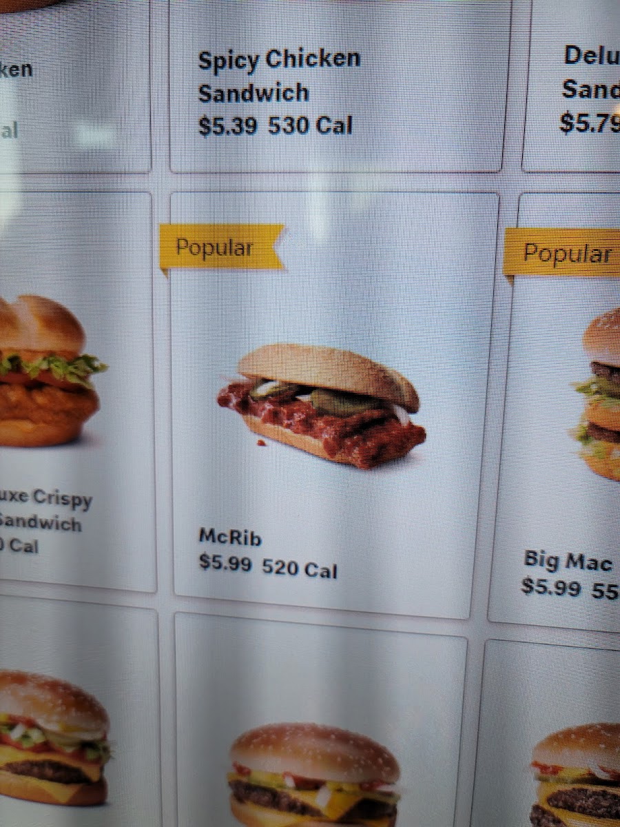 McDonald's Photo Menu 2