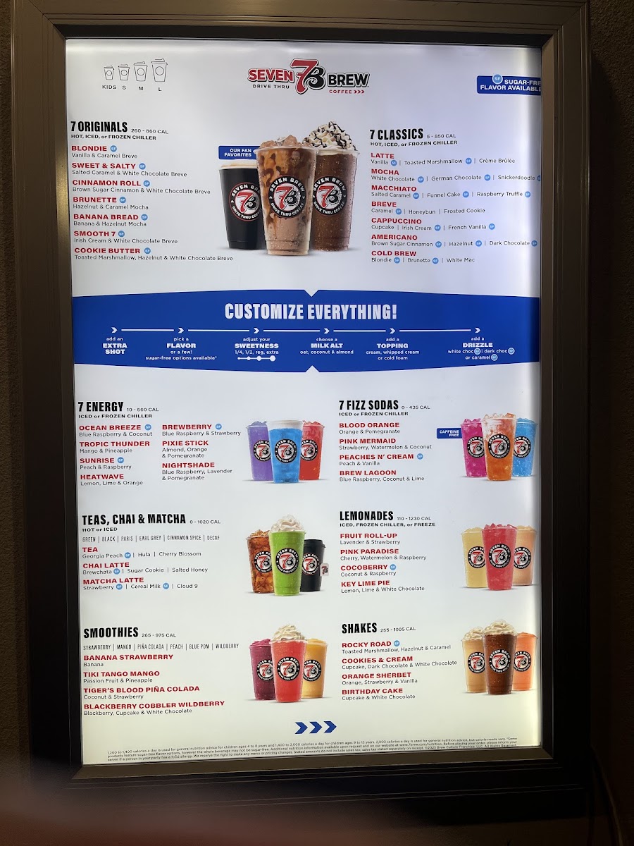 7 Brew Coffee Photo Menu 2