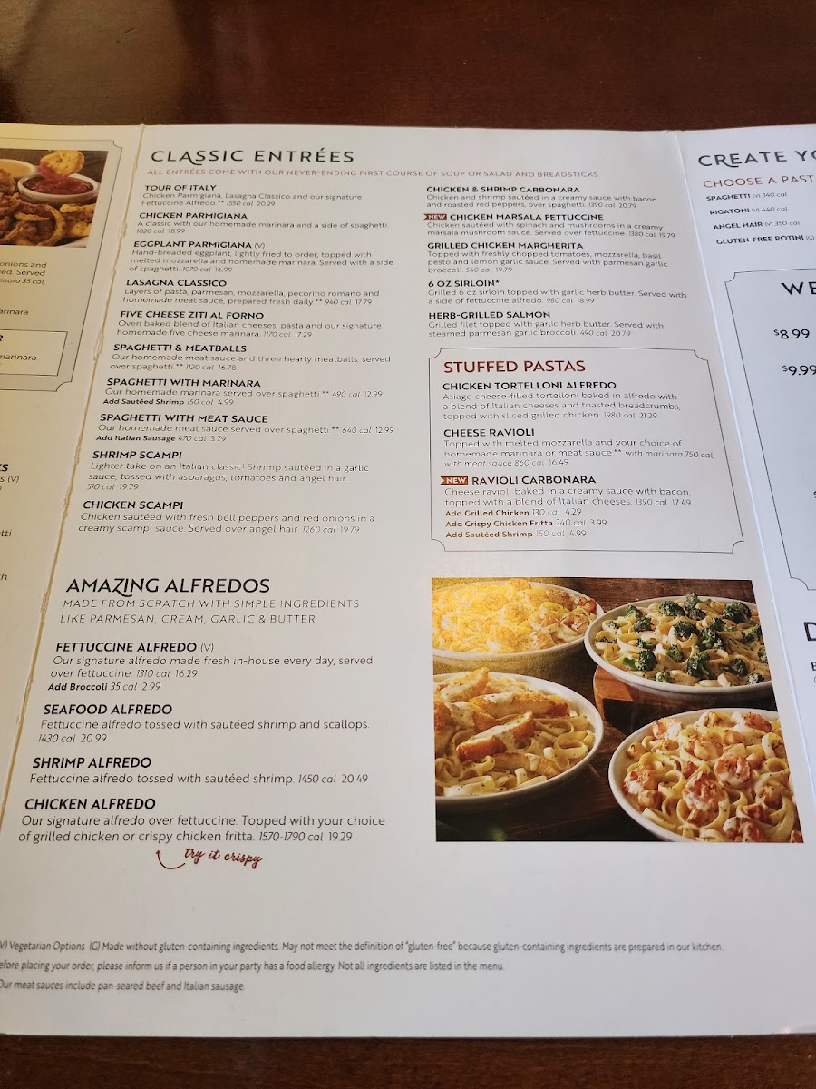 Olive Garden Italian Restaurant Photo Menu 2