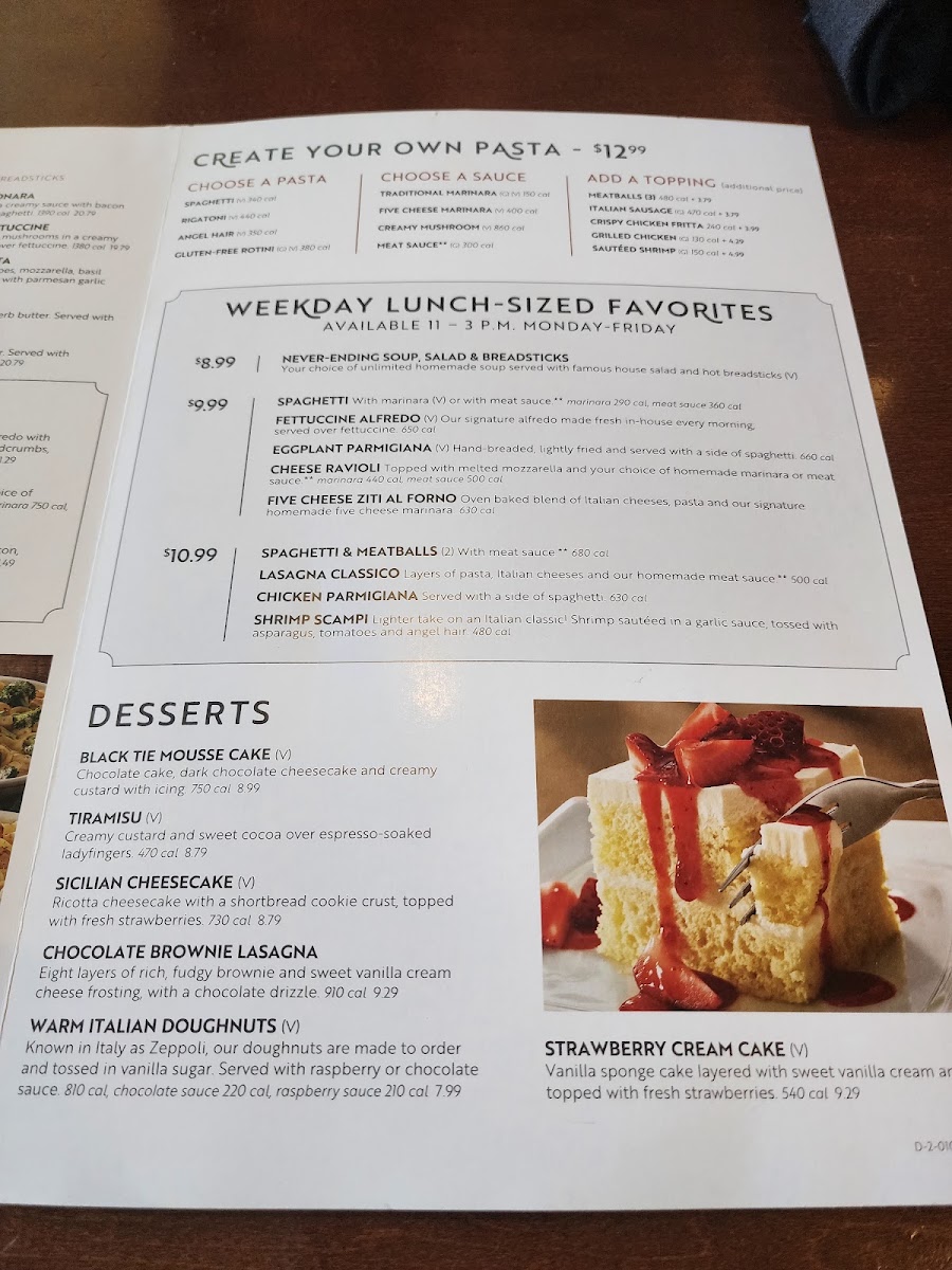 Olive Garden Italian Restaurant Photo Menu 3