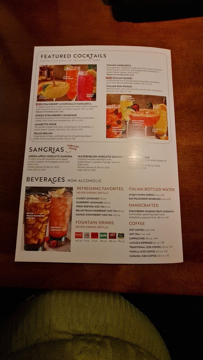 Olive Garden Italian Restaurant Photo Menu 6