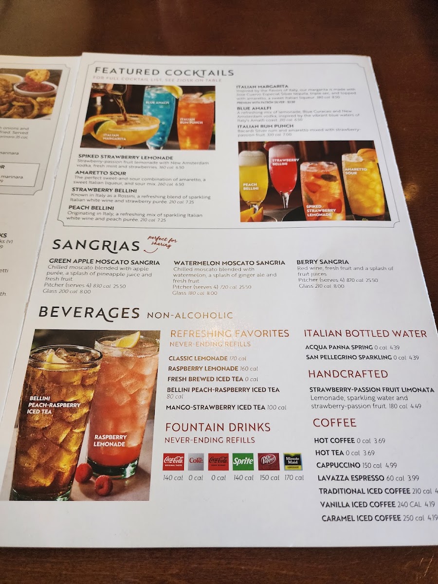 Olive Garden Italian Restaurant Photo Menu 7