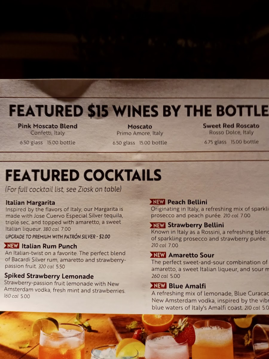 Olive Garden Italian Restaurant Photo Menu 8