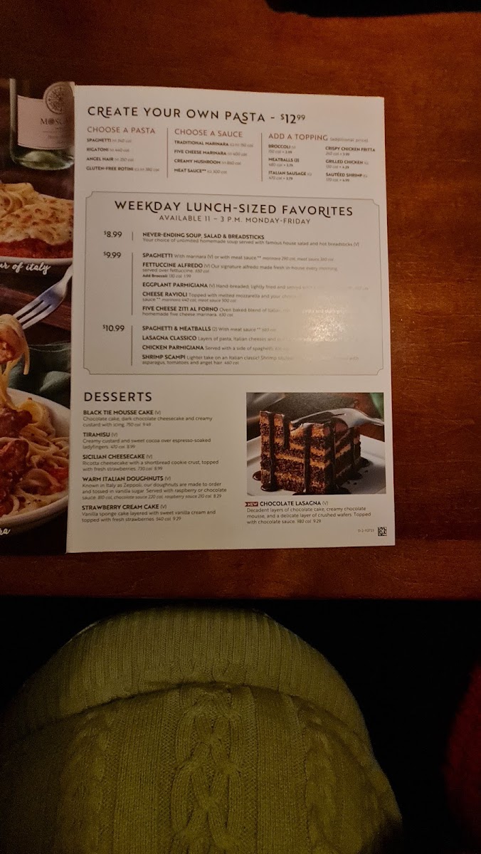 Olive Garden Italian Restaurant Photo Menu 9