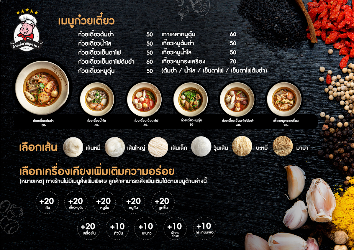 ก๋วยเตี๋ยวหมูเทวดา 2 สาขา บางนา-ตราด กม.5 Photo Menu 9