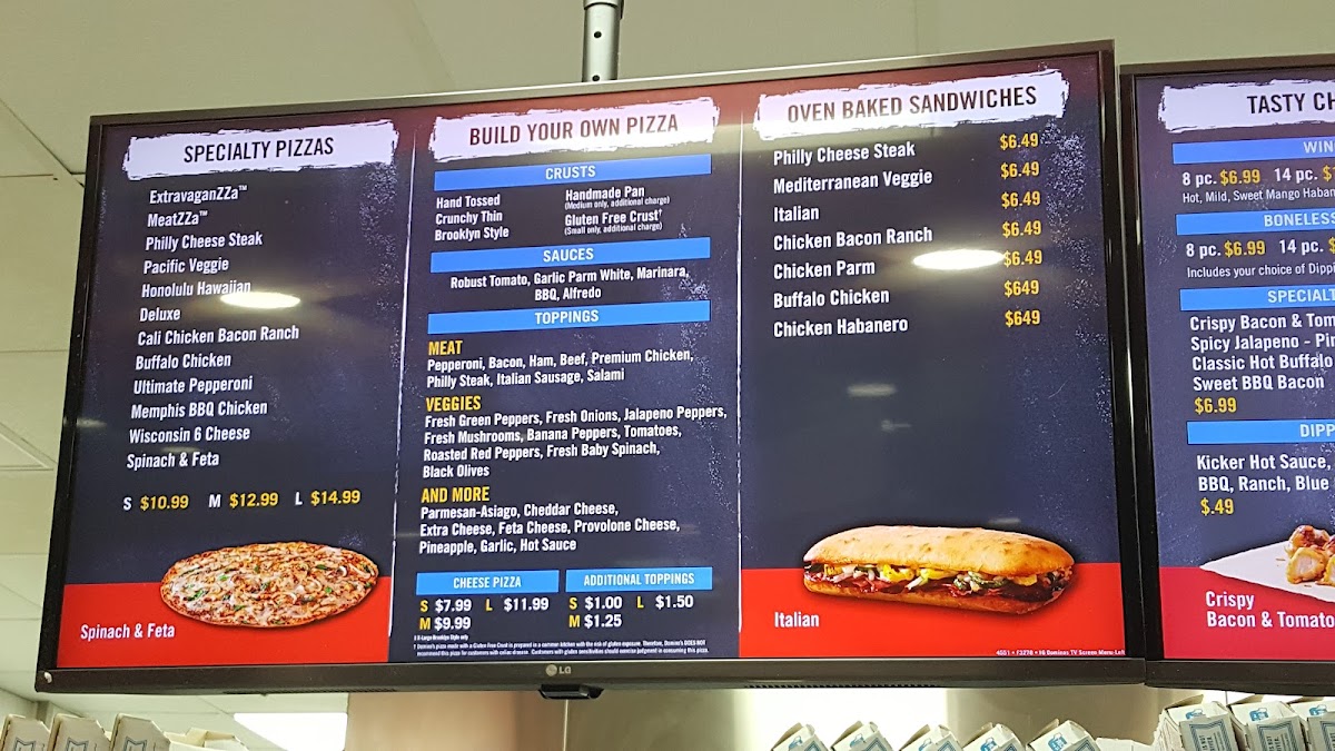 Domino's Pizza Photo Menu 1