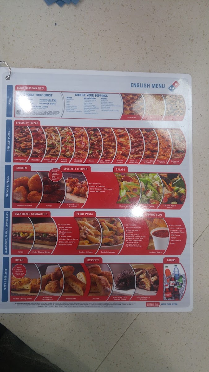 Domino's Pizza Photo Menu 8