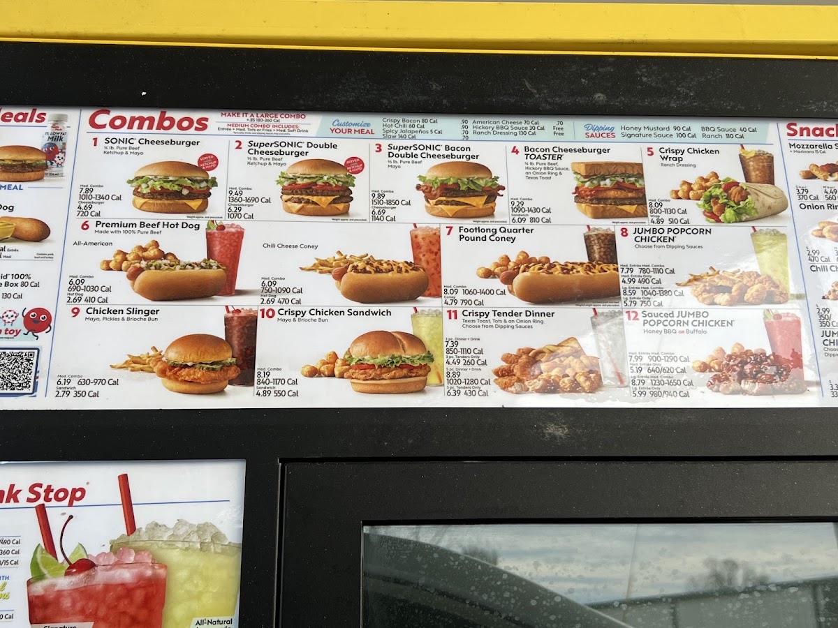 Sonic Drive-In Photo Menu 1