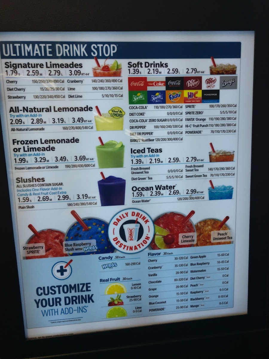 Sonic Drive-In Photo Menu 2