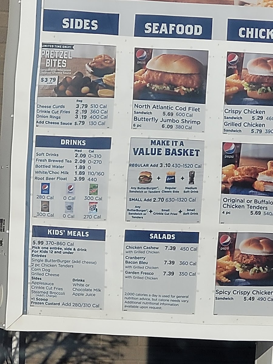 Culver’s Photo Menu 2