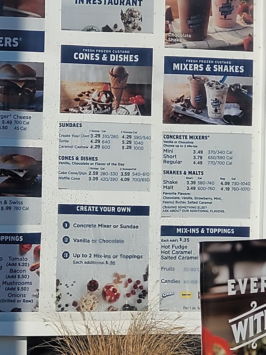 Culver’s Photo Menu 3