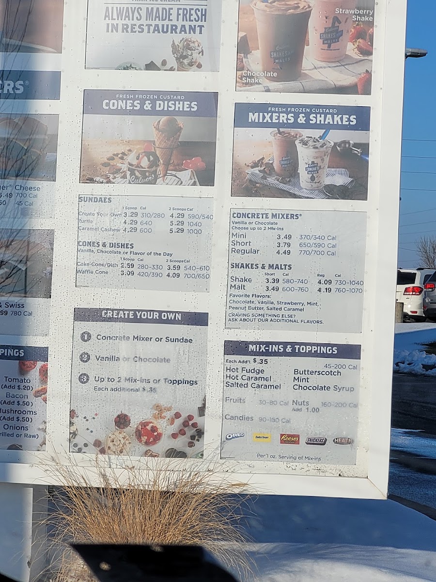 Culver’s Photo Menu 4
