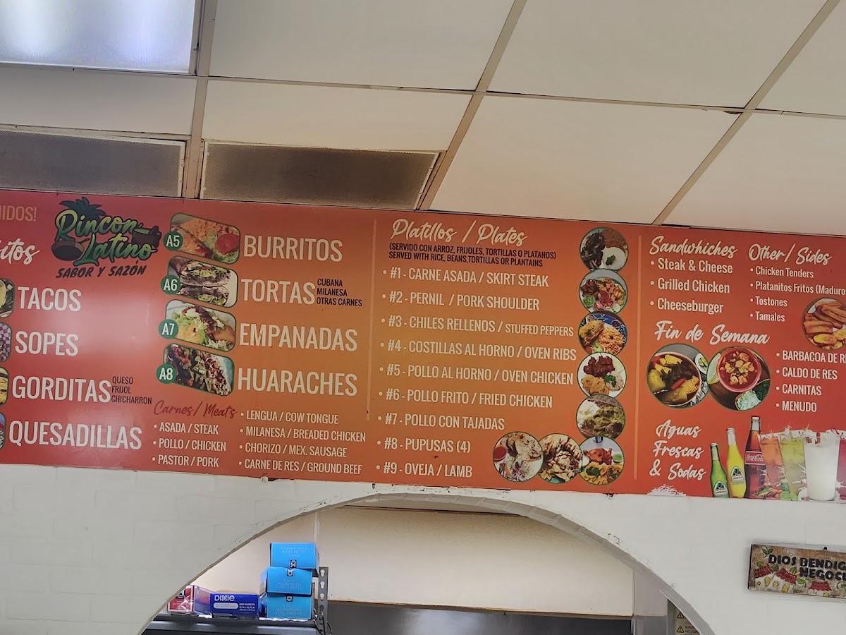 Rincon Latino II Photo Menu 1