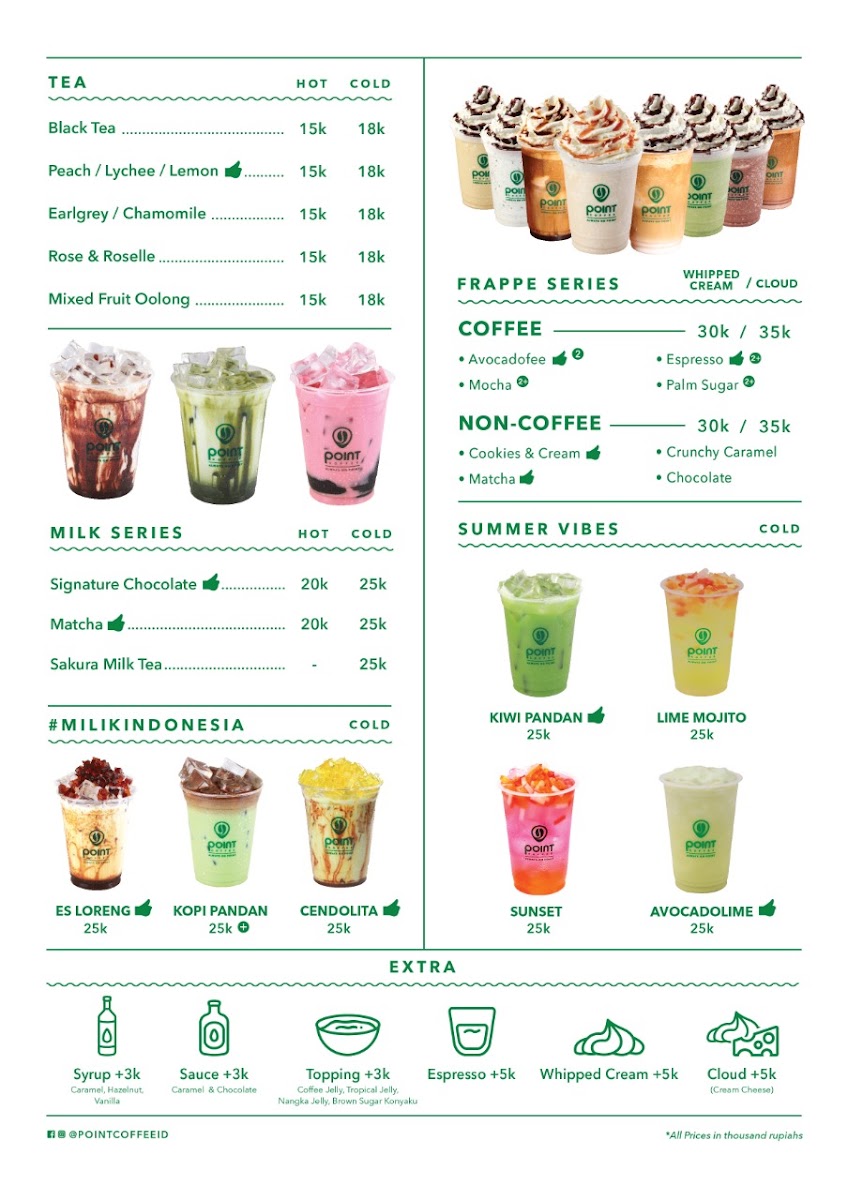 Point Coffee Photo Menu 1