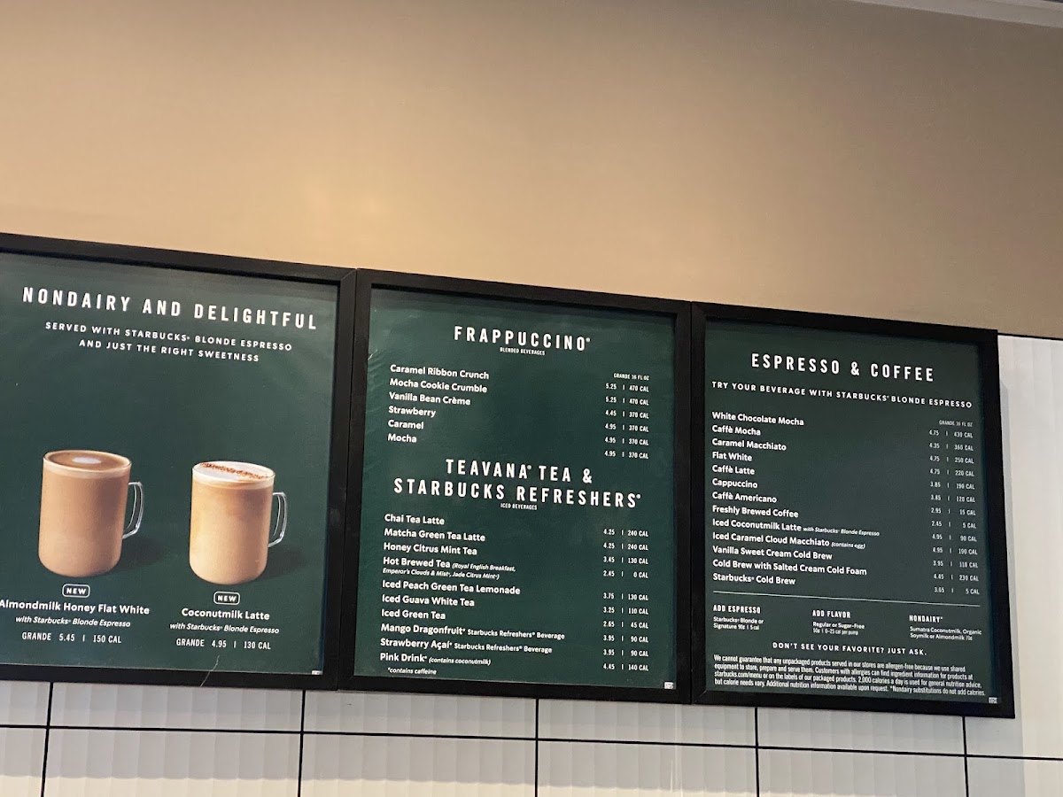 Starbucks Photo Menu 1