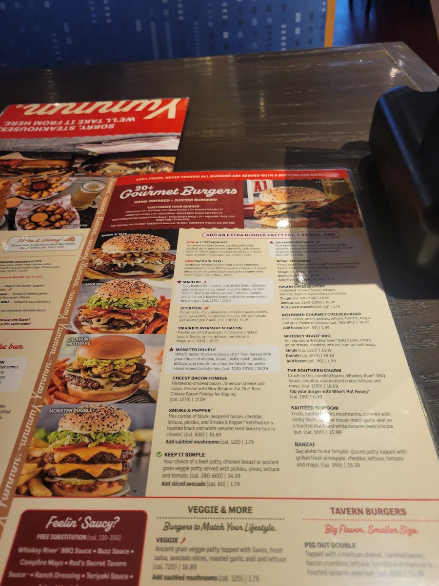 Red Robin Gourmet Burgers and Brews Photo Menu 2