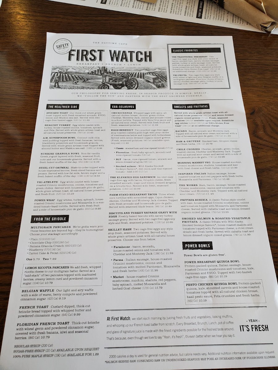 First Watch Photo Menu 7